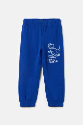 OVS παιδικό παντελόνι φόρμας με contrast print - 001939822 Μπλε Ρουά
